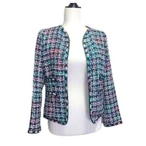 🆕 NWT LUISA SPAGNOLI multicolored Tweed evening jacket size 44